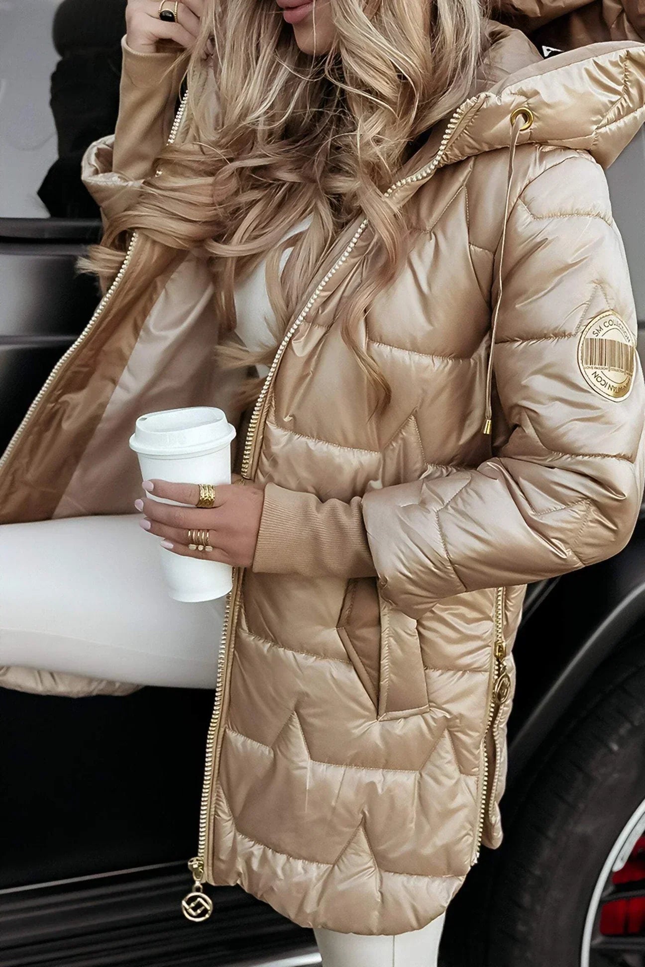 Camila – Quilted Coat with Elegant Detailing