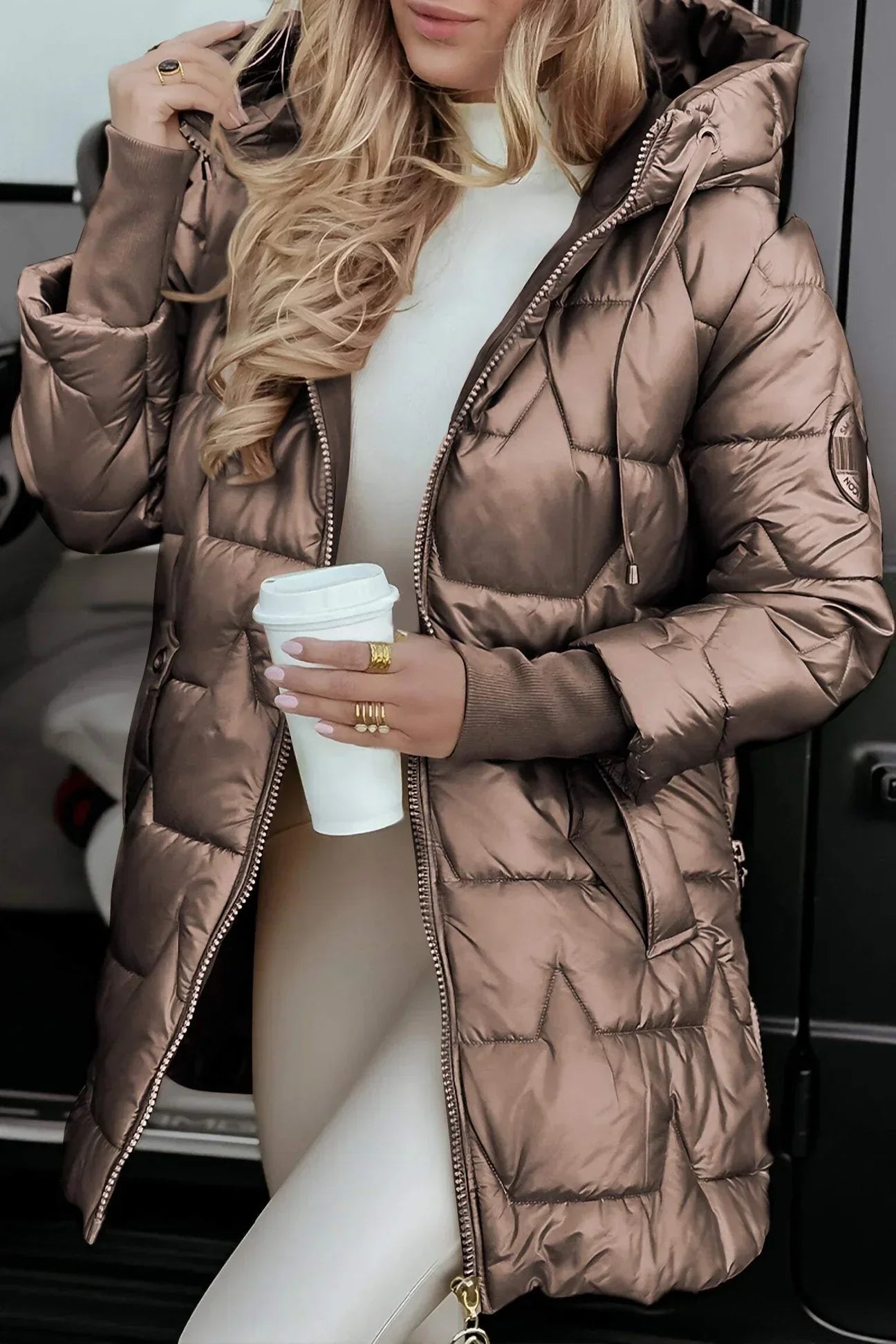 Camila – Quilted Coat with Elegant Detailing