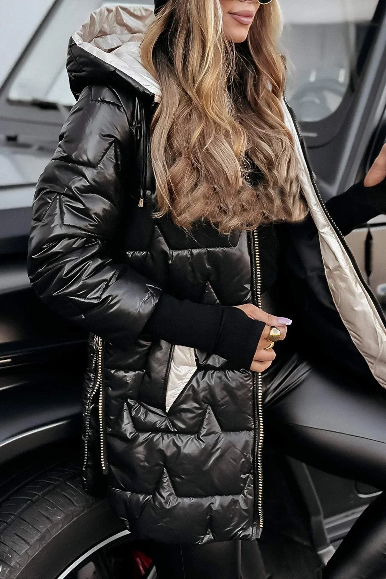 Camila – Quilted Coat with Elegant Detailing