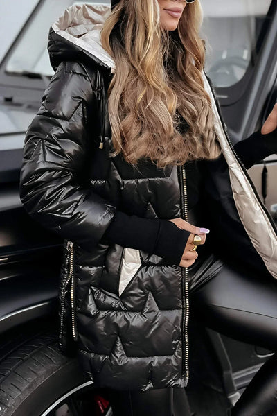 Camila – Quilted Coat with Elegant Detailing