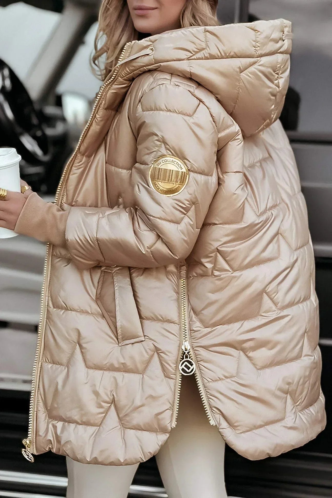 Camila – Quilted Coat with Elegant Detailing