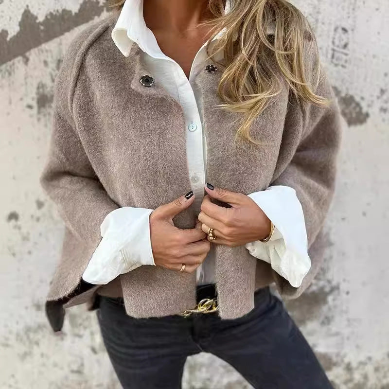 Valeria – Cropped Coat with Statement Sleeves