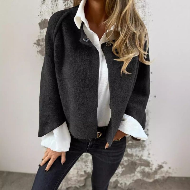 Valeria – Cropped Coat with Statement Sleeves